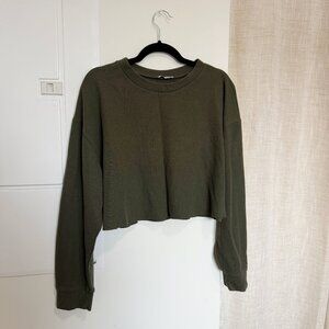 Cropped Green Sweater